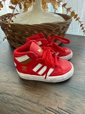 Adidas Hard Court High Infant 'Scarlet Gold Metallic size 6